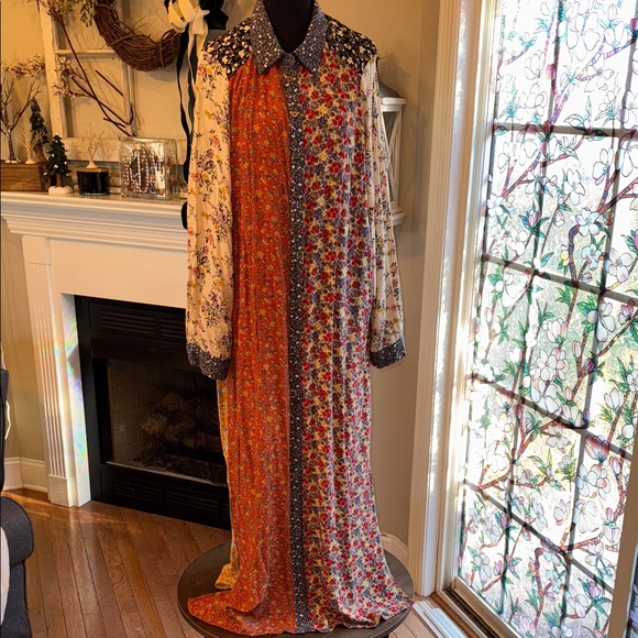 NATURAL LIFE Dresses & Skirts - NATURAL LIFE - ESME Floral Patchwork Long Sleeve Shirt Dress - Size XL - NWOT